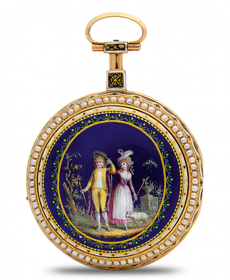 Pocket watch "Couple and sheep"